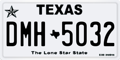 TX license plate DMH5032