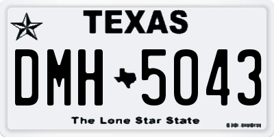 TX license plate DMH5043