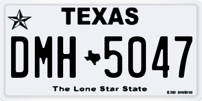 TX license plate DMH5047