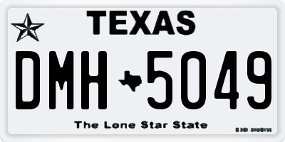 TX license plate DMH5049