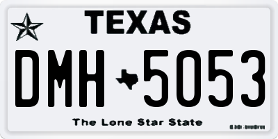TX license plate DMH5053