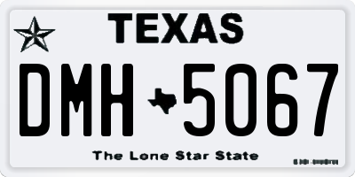 TX license plate DMH5067
