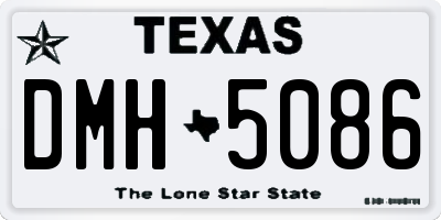 TX license plate DMH5086