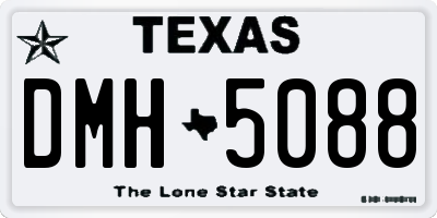 TX license plate DMH5088