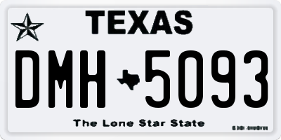 TX license plate DMH5093