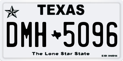 TX license plate DMH5096