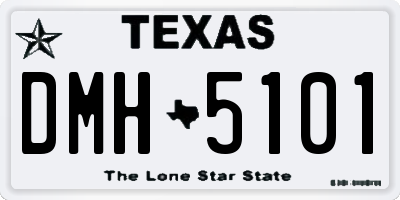 TX license plate DMH5101
