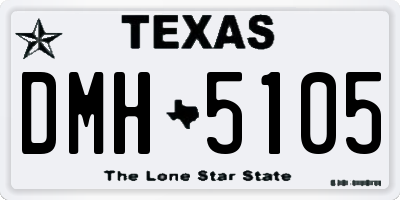 TX license plate DMH5105