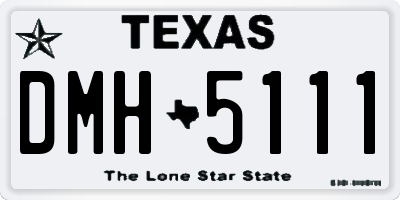 TX license plate DMH5111