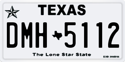 TX license plate DMH5112