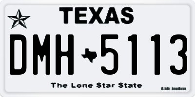 TX license plate DMH5113