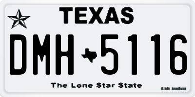 TX license plate DMH5116