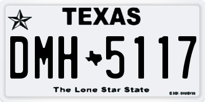 TX license plate DMH5117