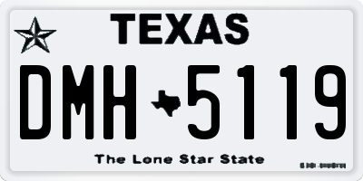 TX license plate DMH5119