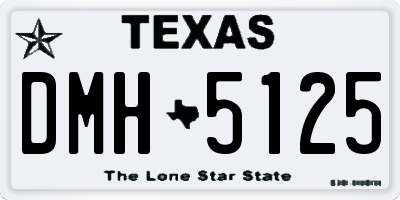 TX license plate DMH5125