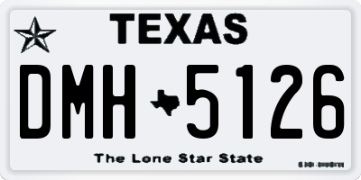 TX license plate DMH5126