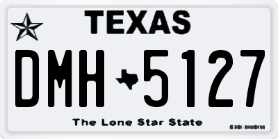 TX license plate DMH5127