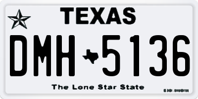 TX license plate DMH5136