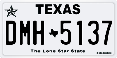 TX license plate DMH5137