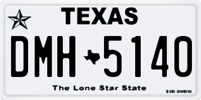 TX license plate DMH5140