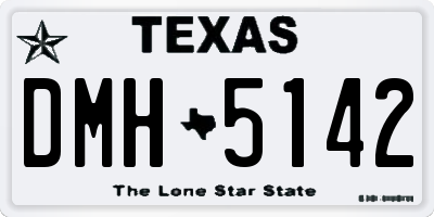 TX license plate DMH5142