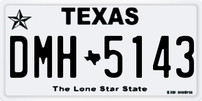 TX license plate DMH5143