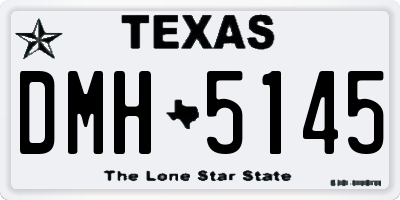 TX license plate DMH5145
