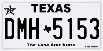 TX license plate DMH5153