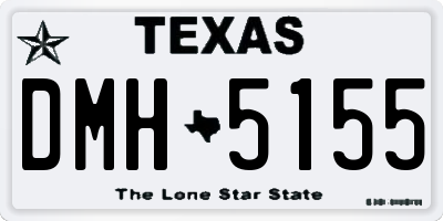 TX license plate DMH5155