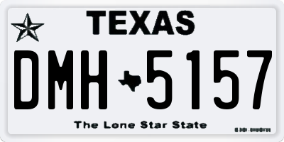 TX license plate DMH5157