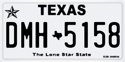 TX license plate DMH5158