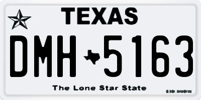 TX license plate DMH5163
