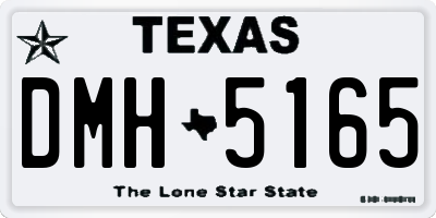 TX license plate DMH5165