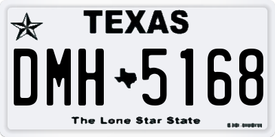 TX license plate DMH5168