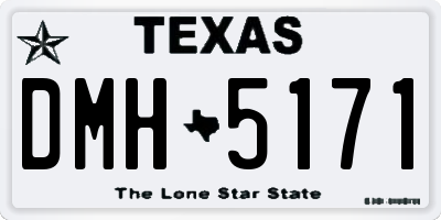 TX license plate DMH5171