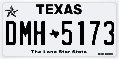 TX license plate DMH5173