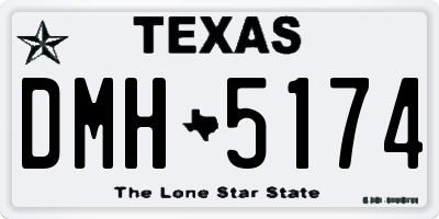 TX license plate DMH5174
