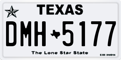 TX license plate DMH5177