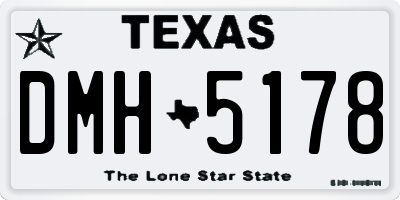 TX license plate DMH5178