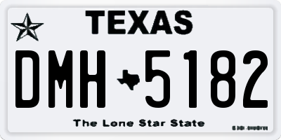 TX license plate DMH5182