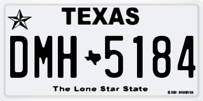 TX license plate DMH5184