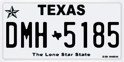 TX license plate DMH5185