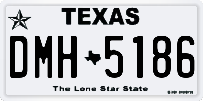 TX license plate DMH5186