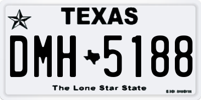 TX license plate DMH5188