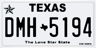 TX license plate DMH5194