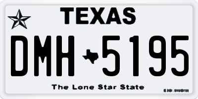 TX license plate DMH5195