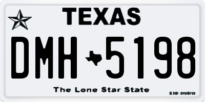 TX license plate DMH5198
