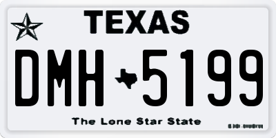 TX license plate DMH5199