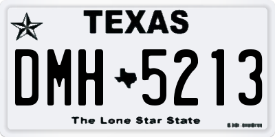 TX license plate DMH5213