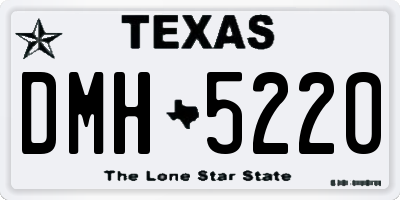 TX license plate DMH5220